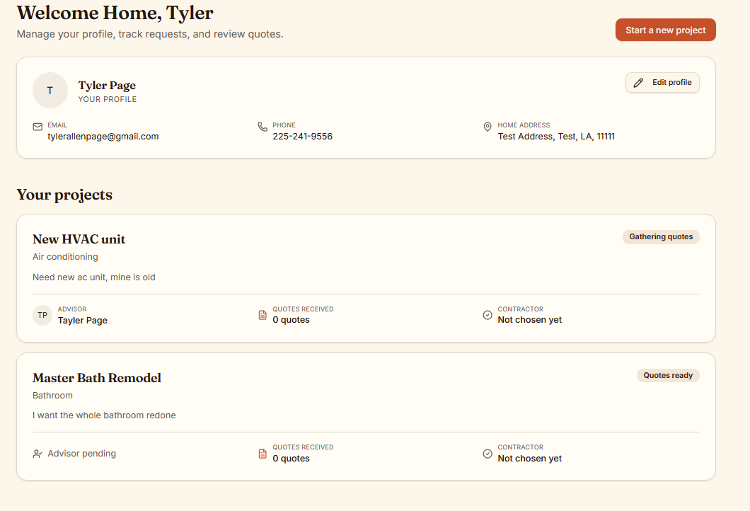 Your Project Dashboard